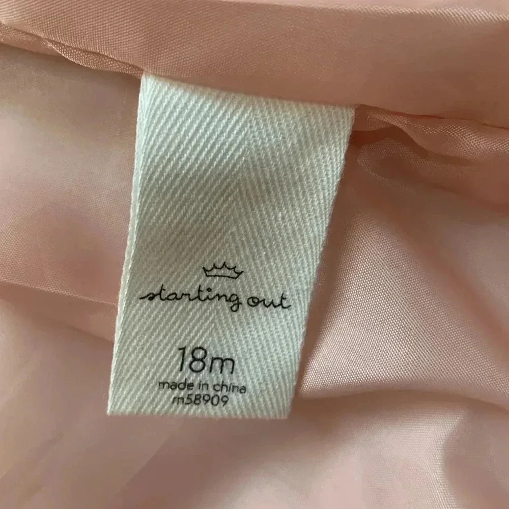 NWT Pink Toddler Puffer Coat Jacket Fur Hood Sz 18M Starting Out